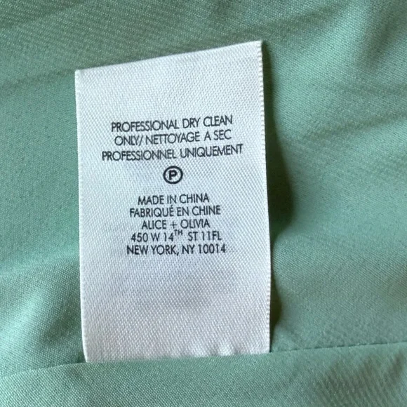 Alice + Olivia Harmony Drapey Asymmetrical Midi Cowl Slip Dress in Light Sage - Picture 14 of 15